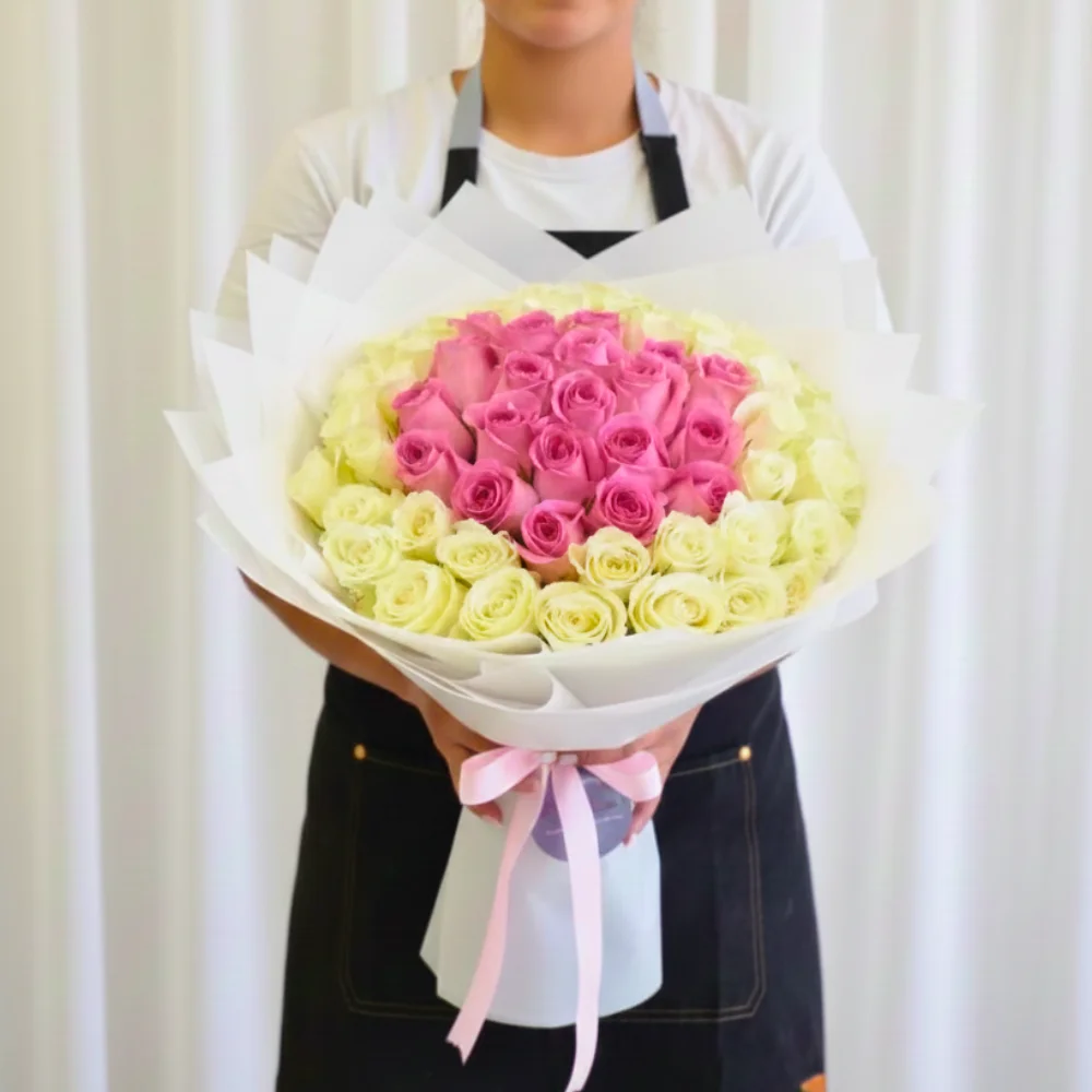 A Modern Approach - 60 Rose bouquet