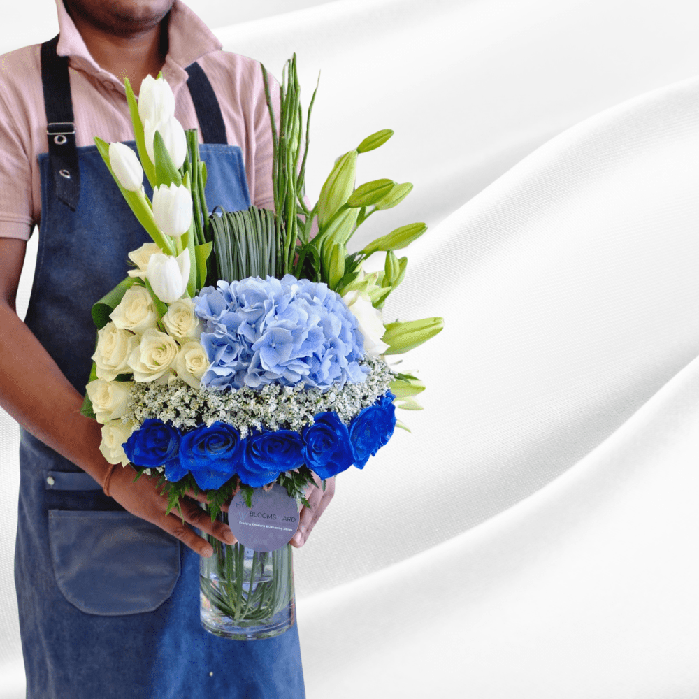 New bundle of Joy - Blue Flowers