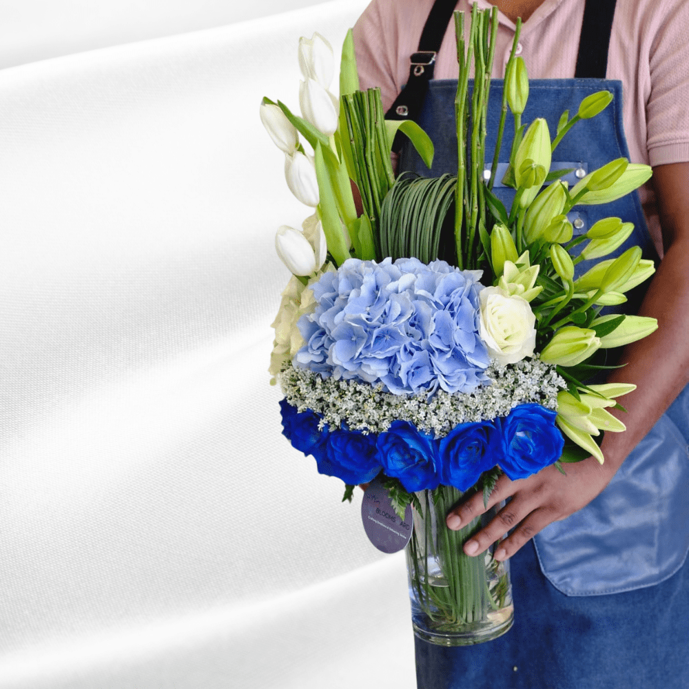 New bundle of Joy - Blue Flowers
